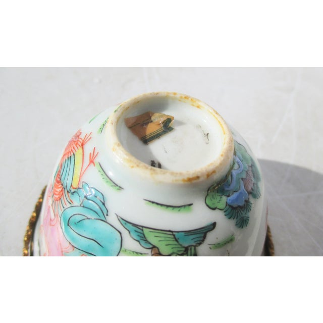 Antique Chinese Cup With Gilt Brass Rim Mount For Sale In New York - Image 6 of 8