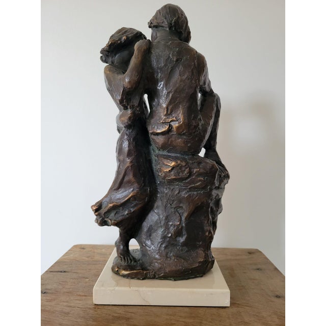 Bronze Sculpture of Couple in Love, 1980s For Sale - Image 9 of 12
