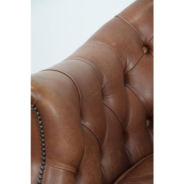 Chesterfield Club Chairs in Cowhide Leather, Set of 2 For Sale - Image 11 of 18