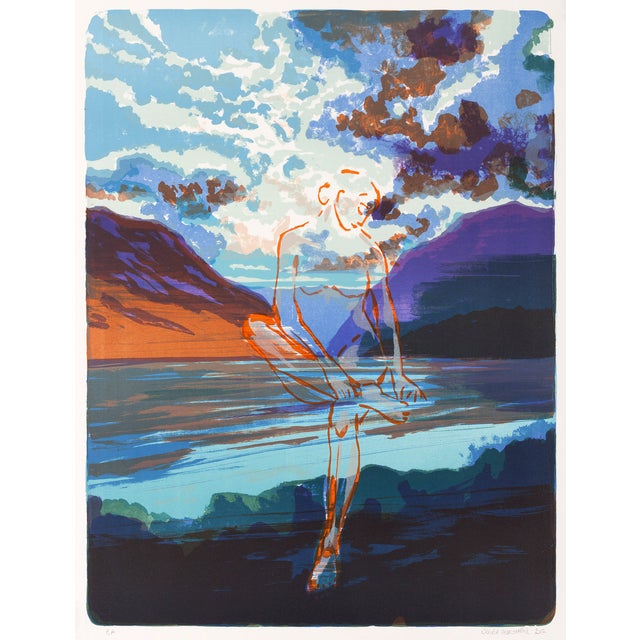 Olivier Masmonteil, Baigneuse 3 (Se Retirant une Épine), 2017, Lithograph For Sale