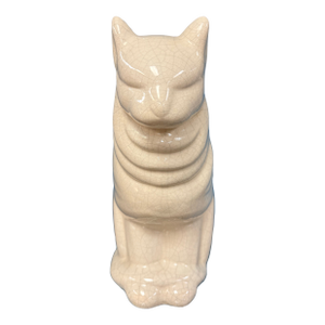 Mid Century Large Stylized Deco Ceramic Cat by Gonder Pottery