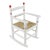 Lovely Hand-Painted Children's Rocking Chair With Hand-Woven Reed Seat Cushions For Sale
