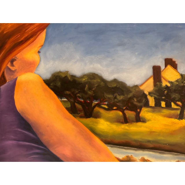 This painting was done in oil paint stick on gessoed heavy Arches or Stonehenge paper. The figure was painted from life in...