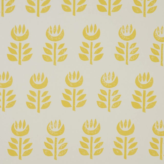 Not Yet Made - Made To Order Schumacher Rosenborg Wallpaper in Yellow For Sale - Image 5 of 5