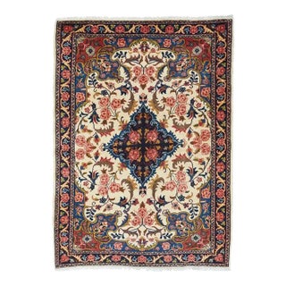 Vintage Sarouk Rug 3'6'' x 5'2'' For Sale