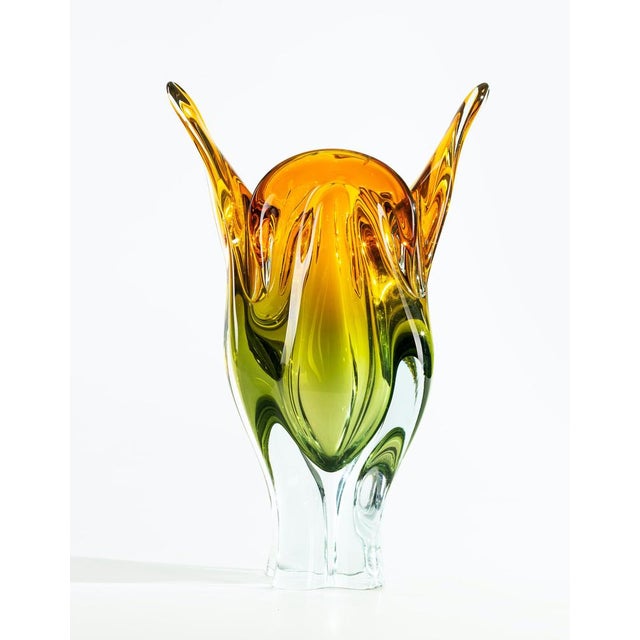 Vintage Glass Decorative Vase, Italy, Late 20th Century For Sale - Image 3 of 5