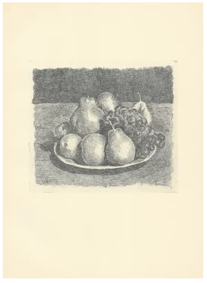 Giorgio Morandi, Still Life with Pears and Grapes, 1927-1957, Lithograph