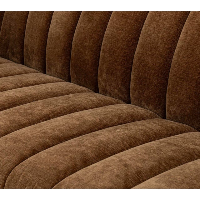 Copper Copper Velvet Tufted Sofa For Sale - Image 8 of 8