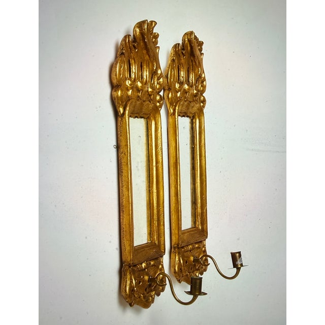 Gustavian (Swedish) Late Gustavian Wall Mirrors with Candleholders, Set of 2 For Sale - Image 3 of 5