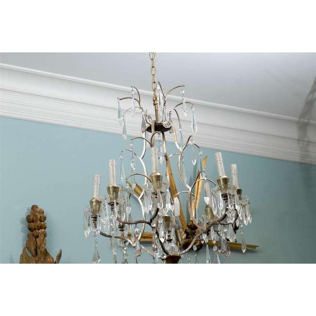 Mid 20th Century Swedish 8-Light Brass Chandelier For Sale In Atlanta - Image 6 of 7