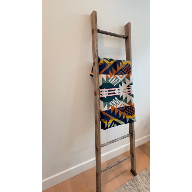 Bring a piece of authentic American history into your home with this primitive wooden ladder, sourced directly from an...