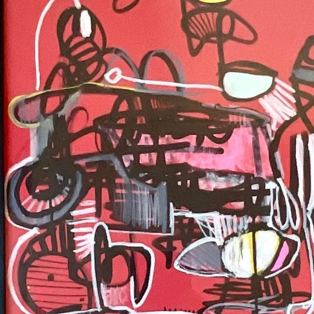 Vintage Abstract Signed Original Oil on Paper For Sale - Image 10 of 13