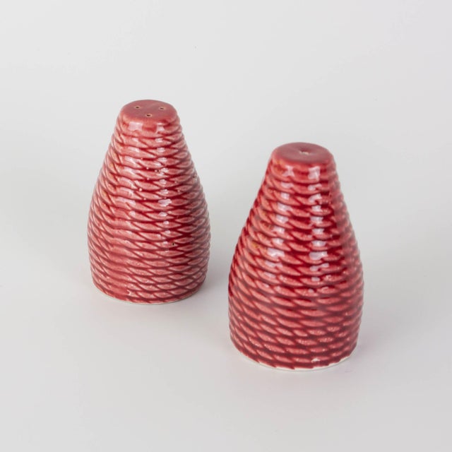 Vintage Secla Pink Ceramic Salt & Pepper Shakers, 1960s, Set of 2 For Sale - Image 13 of 13