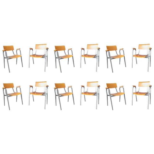 Italian Conference Chairs by Caloi, Set of 12 For Sale