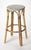 2020s Tobias 30 in. Seat Height Round Rattan Backless Bar Stool, White/Black Dot/ Natural Rattan Frame For Sale - Image 5 of 5