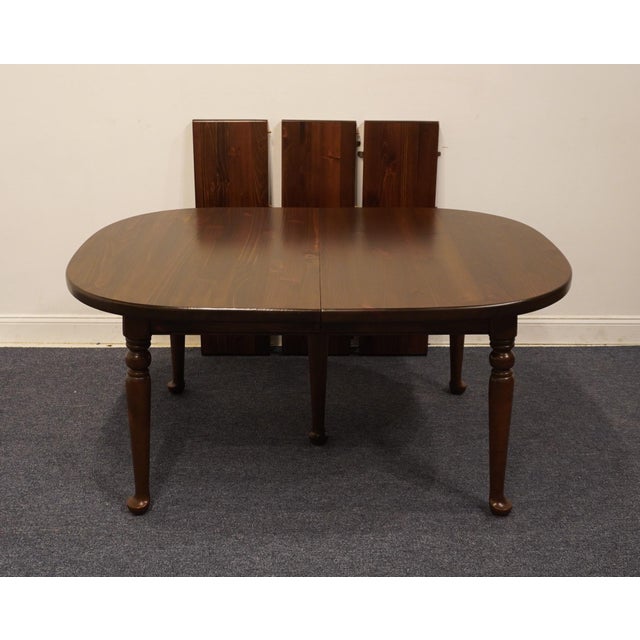 High End Vintage Solid Knotty Pine Rustic Americana 96" Oval Dining Table For Sale - Image 9 of 10
