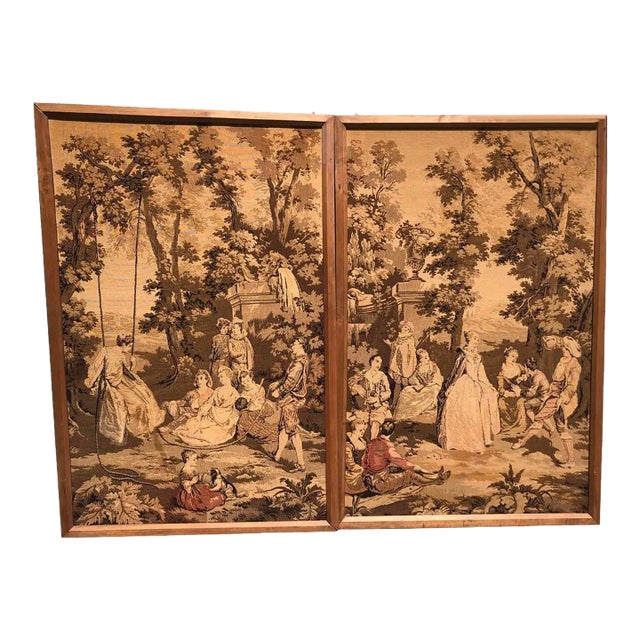19th Century French Tapestries - a Pair For Sale