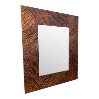 Irwin and Lane Hand Made and Hand Painted Faux Tortoiseshell Modern Mirror For Sale