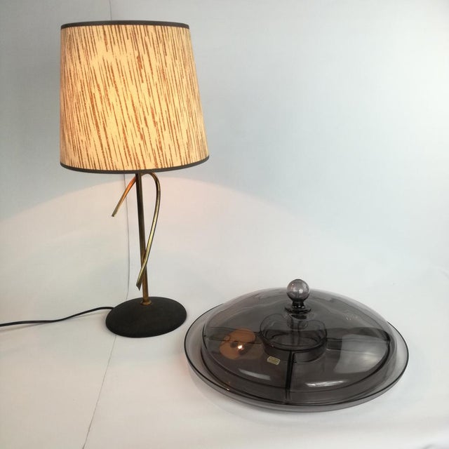 Swedish Smoked Glass Serving Tray by Vicke Lindstrand for Orrefors, 1930s For Sale - Image 9 of 11