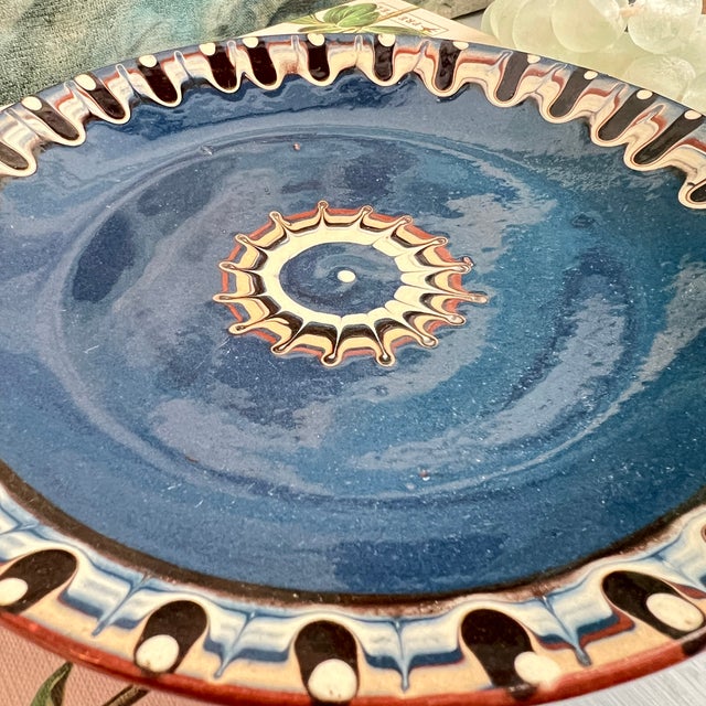 Bulgarian Troyan Redware Art Pottery Plates - Set of 4 For Sale - Image 9 of 10