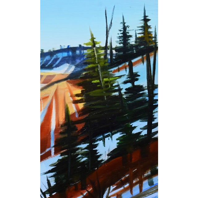 Early 21st Century Winter Upon the Canyon by Michelle Condrat | Oil Painting of a snowy canyon landscape For Sale - Image 5 of 5