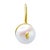 Cat Eye Pearl 18K Gold Hook Earrings, A Pair For Sale - Image 9 of 10