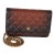 Brown Ombre Quilted Lambskin Classic Wallet On Chain For Sale