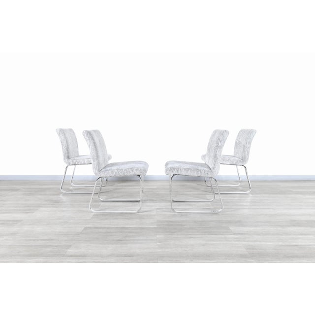 DIA - Design Institute America Mid-Century Modern Chrome Dining Chairs by Design Institute of America For Sale - Image 4 of 8