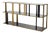 Low Cabinet in Brushed Brass and Black Finish with Smoked Glass For Sale