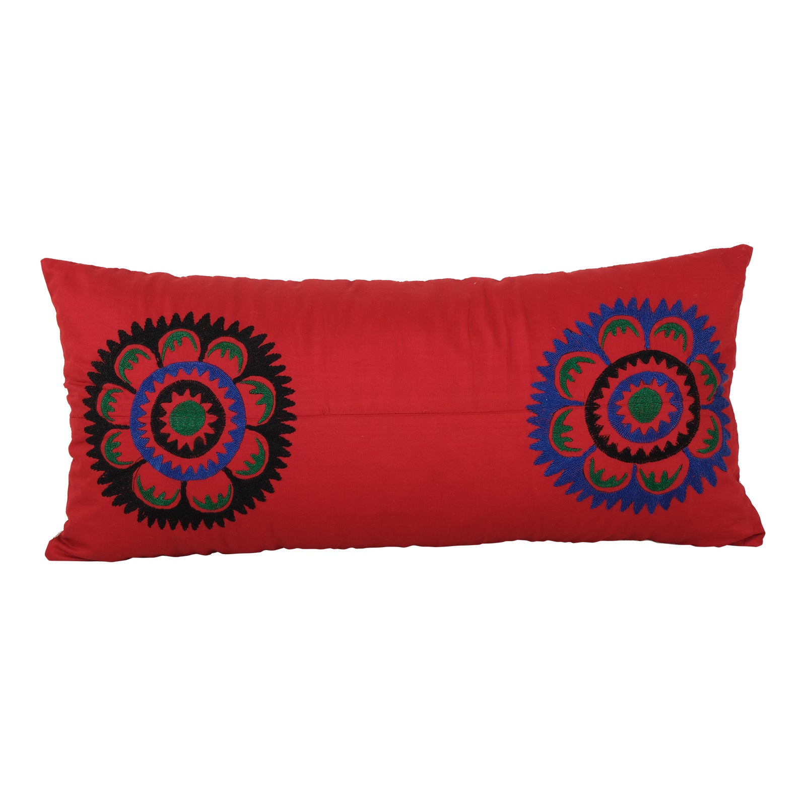 Tashkent Suzani Red Bedding Pillow Case Made From a 19th Century Suzani