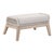 Loom Teak & Rope Outdoor Footstool, Taupe & White Flat Rope For Sale In Los Angeles - Image 6 of 11