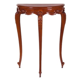 Small French Style Carved Mahogany Accent or Occasional Hall Table For Sale