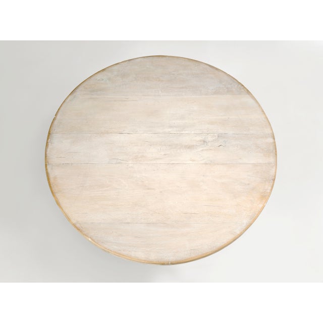 French Country Country French White Washed Round Kitchen/Dining Table (6) Chairs For Sale - Image 3 of 17