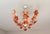 Vintage Italian Murano Style Amber Brown Floral Chandelier - Porcelain Body With Crystal Teardrops For Sale - Image 17 of 18