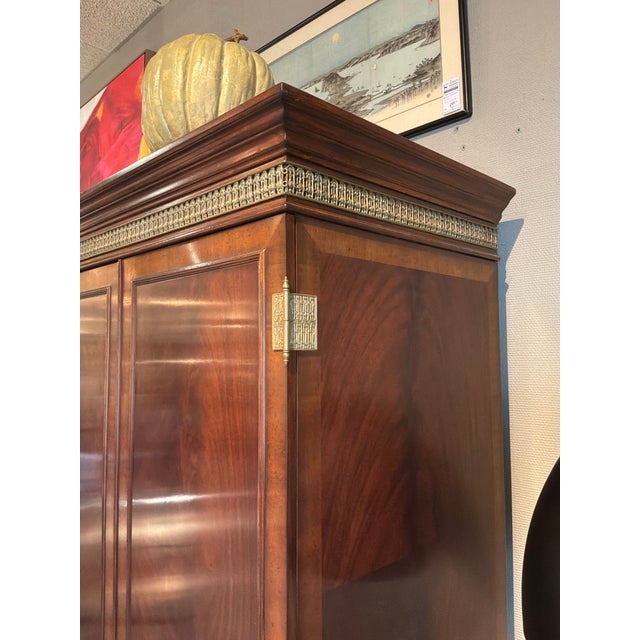 Brown Jonathan Charles Gentleman's Armoire For Sale - Image 8 of 14