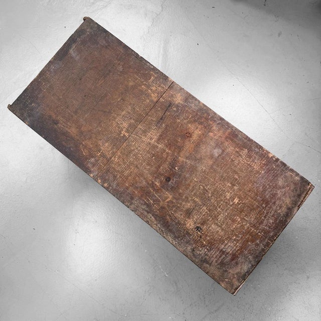 Low Vintage Japanese Wooden hest with Drawers, 1950s For Sale - Image 11 of 12