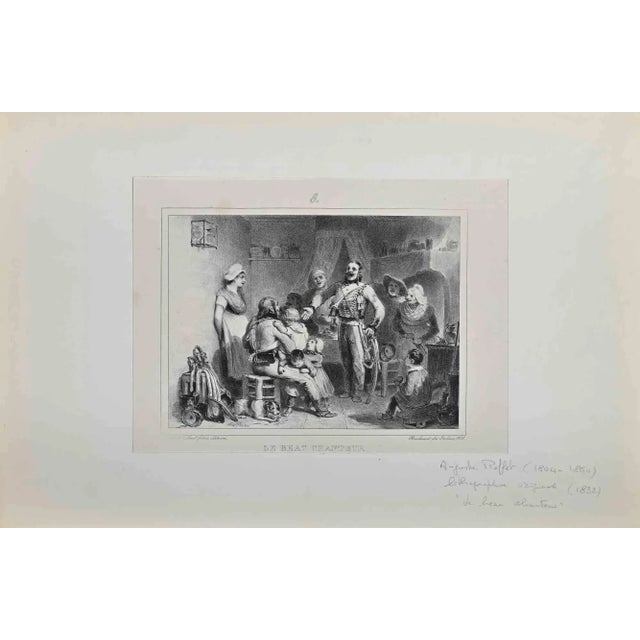 Denis Auguste Marie Raffet, The Singer, Original Lithograph, 1832 For Sale - Image 3 of 3
