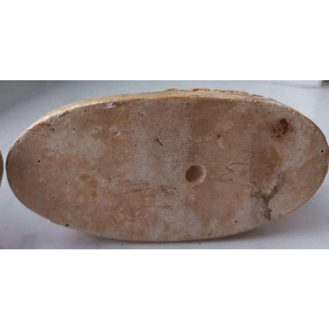 Pair of 19th Century Pastoral Shepherd Figurines, Terracotta-Patinated Ceramic. For Sale - Image 11 of 11