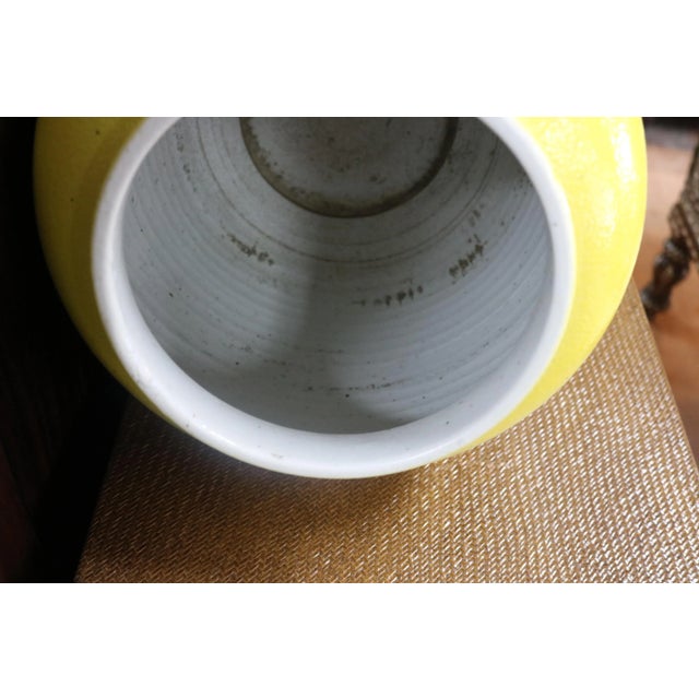 Early 20th Century Yellow Glazed Ceramic Jar For Sale In Los Angeles - Image 6 of 7