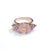 2020s Bochic “Orient” Rose Quartz & Amethyst 3 Gem Ring, Set 18K White Gold & Silver For Sale - Image 5 of 12