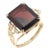 14k Solid Yellow Gold 10.7 Carat Garnet Ring Size 7 For Sale