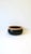 A beautiful black ceramic and terracotta bowl, Postmodern design period, circa late-20th century, 1980s, 1990s. Made in...