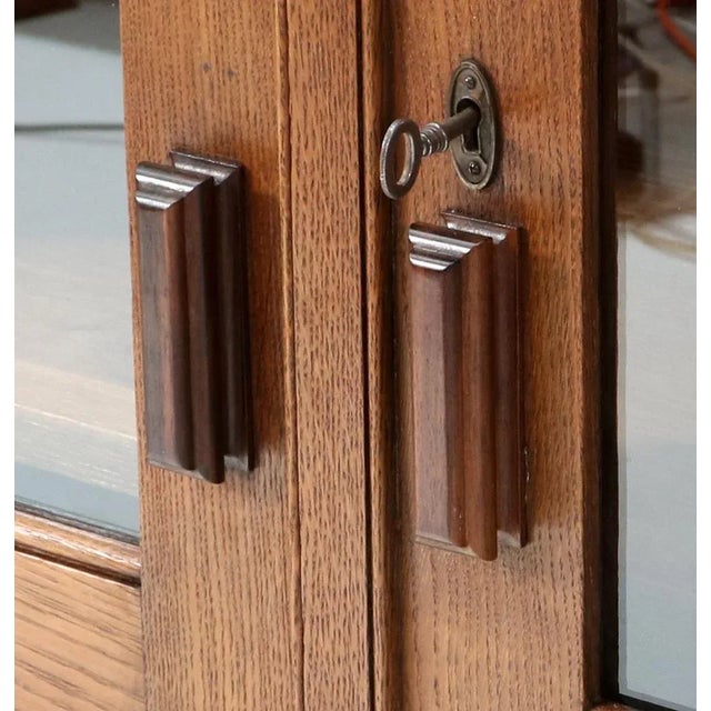 1920s Art Deco Bookcase in Oak, 1920s For Sale - Image 5 of 8