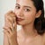 This 925 sterling silver double band open cuff ring features four round smoky topaz gemstones (3 mm each, total 0.7...