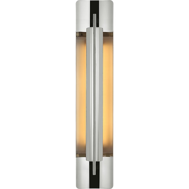 Modern Ian K. Fowler for Visual Comfort Signature Tristan 20" Reflector Sconce in Polished Nickel For Sale - Image 3 of 8