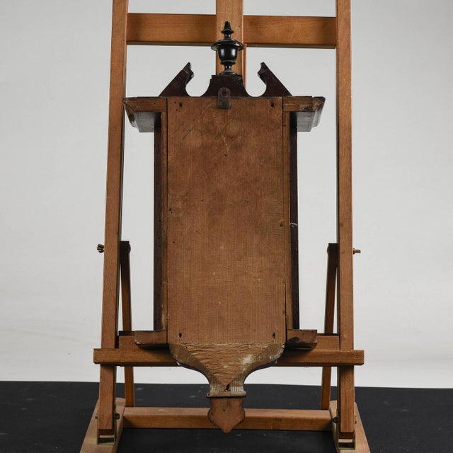 Wooden Wall Clock with Pendulum and Winding Key For Sale - Image 4 of 9