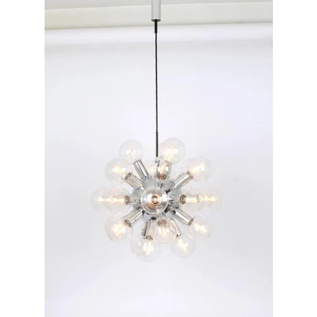 1970s Large Chrome Atomium Chandelier from Kalmar, Austria, 1970s For Sale - Image 5 of 10