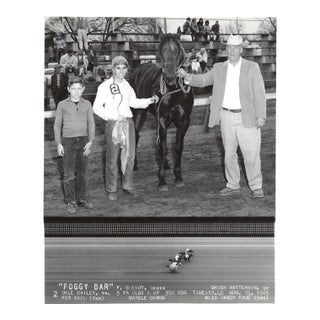 1965 Equestrian Winner's Circle Photograph of Foggy Bar For Sale