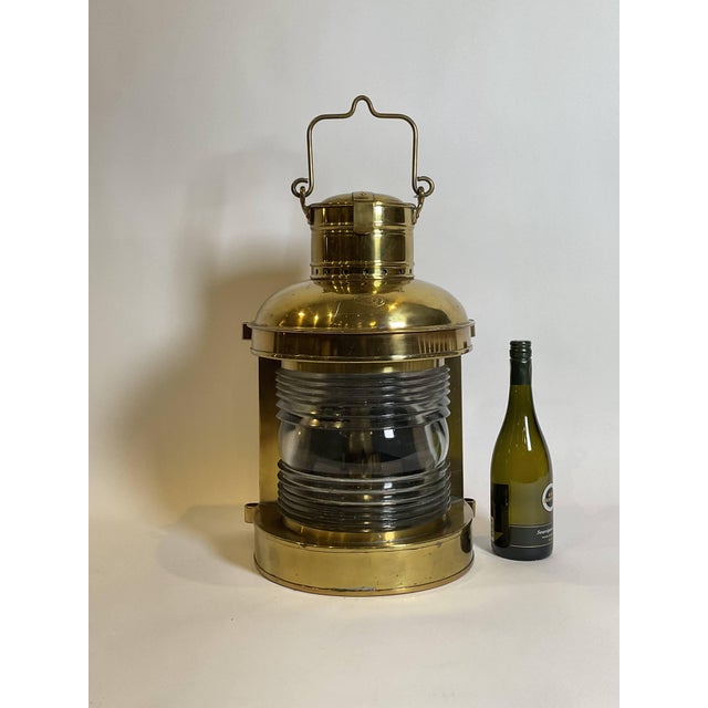 Mid 20th Century Huge Antique Ships Masthead Lantern For Sale - Image 5 of 12