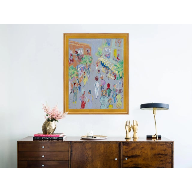 DESCRIPTION: In the Street by Happy Menocal in Gold Frame, XS Art Print SPECIFICATIONS: Type: Framed Paper. Framed Size...